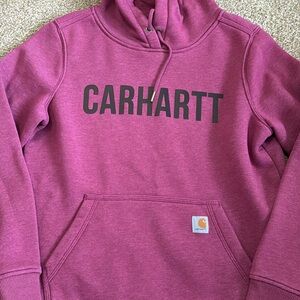 Carhartt Hooded Sweatshirt in Raspberry Pink